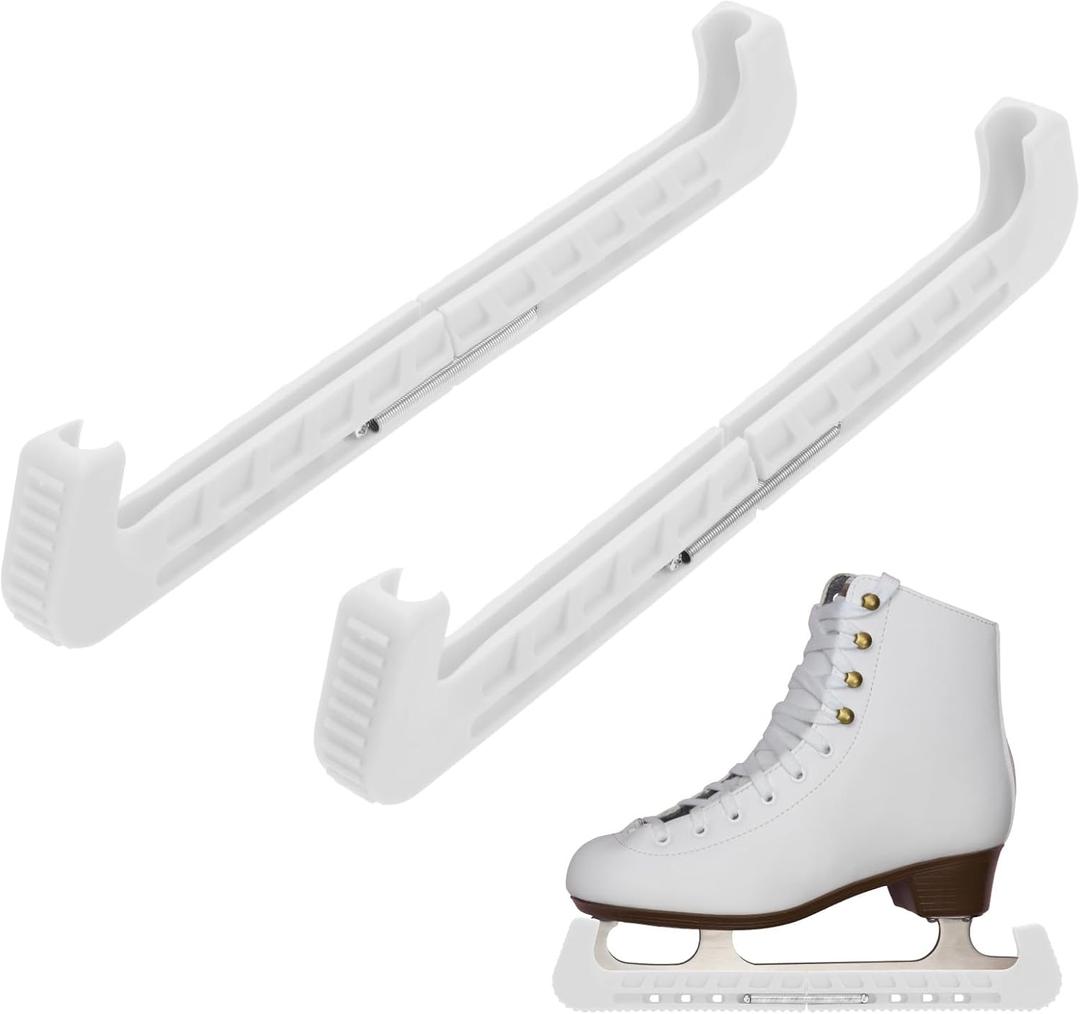 2 Pcs Ice Skate Guards Adjustable Figure Skating Guards Universal Hockey Shoe Blade Covers Anti-Slip Blade Walking Protector Ice Skating Accessories