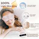 Uamector Silk Eye Mask for Sleeping, Adjustable & Super Soft Sleep Mask, Breathable Blindfold for Men & Women, Perfect Light Blocking for Night, Travel, Nap, Yoga, and Meditation (Pink)