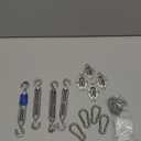 Sun Shade Sail Hardware Kit 6 Inch for Rectangle & Triangle Shade Sail Install, Stainless Steel ShadeSail Fixing Accessories for Outdoor Patio Canopy Garden, Heavy Duty Awning Attachment 44 Set (Silver)