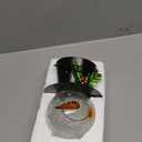 Starsoul Snowman Solar Lanterns, Christmas Outdoor Hanging Lantern Waterproof Decorative Snowman Lamps Decor for Garden, Patio, Yard, Porch, Xmas Holiday Party Decor (Large Leaves)