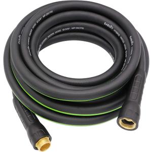 Hybrid Garden Hose 5/8 IN. x 25 FT, Heavy Duty, Lightweight, Flexible with Rotatable Grip Handle and Solid Brass Fittings