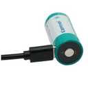 Keeppower 18350 Protected Li-ion Battery Low Drain Rechargeable with Type-C Port 3.6V 1200mAh Included with a 2-in-1 USB-C Cable (1 Pack)