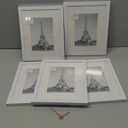 upsimples 8x10 Picture Frame Set of 5, Display Pictures 5x7 with Mat or 8 x 10 Without, Wall Gallery Photo Frames, White