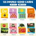 BenBen Flash Cards for Toddlers, Extra Thick, 250 Images, Double-Sided Educational Flashcards, Alphabet, Number, Animal, Shape, Color, Preschool Learning Activities, Gift for Kids 1 2 3 4 Years