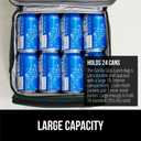 GORILLA GRIP Insulated Lunch Box Bag for Women Men, 15L, Leakproof Reusable Soft Cooler Bags, Multiple Compartments, Mesh Pockets and Adjustable Strap, Food Tote Keeps Drinks Cold, 13x9, Hunter Green