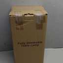 Industrial Table Lamp with USB A+C Ports and Outlet, Fully Stepless Dimmable Modern Nightstand Lamp, Glass Shade Bedside Desk Lamp for Bedroom Living Room Office, 8W 2700K LED Edison Bulb Included.