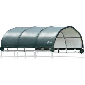 ShelterLogic 12' x 12' Corral Shelter and Livestock Shade Waterproof and UV Treated Universal Cover for Horses, Goats, and Other Livestock (Corral Panels Not Included) (Corral Shelter)