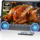 Desobry 10.5" Small Flat Screen Portable TV with Antenna ATSC Tuner, Kitchen TV Support 178 Viewing Angle,Dual Speaker and HDMI/USB/RCA Port, Small Television for Camping Car