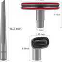 Crevice Tool and Dust Brush Upholstery Tool Compatible with Shark Navigator Lift-Away Vacuum Cleaner Models NV350, NV351, NV352, NV355, NV356E, NV357, NV360, NV370, UV440, Compare to Part No.112FFJ