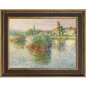 FOLKOR Plein Air Frame for 18x24 Vintage Wall Art Prints, No Cover & Back, Mid-century Canvas Frames with 2.2" Width for French Countryside Still Life Paintings Hallway Guest Room Decor (Brown Gold), 18x24", NO Glass&Backboard