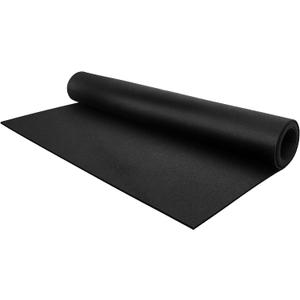 IncStores 1/ 4" Thick Tough Rubber Flooring Roll | Flexible Recycled Rubber Gym Floor Mats for Home Gym | Heavy Duty Rubber Mat for Home Gyms, Sheds, Horse Stall Mat or Trailer | 5-4’x10’ Mats | Black