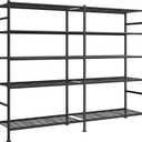 Sakugi Storage Shelves - 5-Tier Heavy Duty Garage Shelving Units with Leveling Feet & Wall Anchor, Large-Capacity Metal Shelf for Garage, Pantry, Kitchen, 59.1" x 15.7" x 69.2", Black