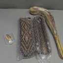 2 Pack Wooden Wall Planter Wooden Vase Set with Dried Reed Flowers Boho Wall Decor Indoor Farmhouse Decor for Entryways Hallways Bathrooms Living Rooms and Dining Rooms (Walnut Color)