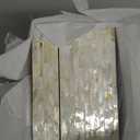 PEMAR Set of 2 Mother of Pearl Decorative Boxes w Lids, Handmade Mosaic Keepsake Jewelry Box Rectangular Treasure Chest, Shelf Decorative Wooden Box for Memory Tea Bags Coffee Accessories (White)