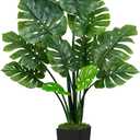 UPBUD 64'' Artificial Monstera Deliciosa Plant, Fake Swiss Cheese Tree