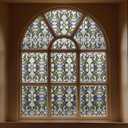 3D Stained Glass Window Film, Decorative Window Privacy Film for Bathroom,Front Door,Home, Sun Blocking Heat Control,Static Cling, Genes 23.6inch x 35.4inch