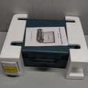 Vinyl Record Player 3 Speed Bluetooth Portable Suitcase Belt-Driven Record Player with 2 Built-in Stereo Speakers Vinyl Vintage Turntable Records Player with RCA Line Out, AUX Out (Smoke Blue)