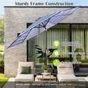 Blissun 10FT Outdoor Patio Umbrella, Outdoor Table Umbrella, Yard Umbrella, Market Umbrella with 8 Sturdy Ribs, Push Button Tilt and Crank