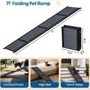 HBTower 71" Long & 17.3" Wide Folding Dog Ramp for Car, SUV & Truck Portable Pet Ramp with Non-Slip Surface, Extra Wide Steps for Large Dogs Up to 250LBS