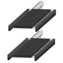 GUANJUNE Clothes Pants Hangers, Space-Saving Skirt Holders with 360 ° Swivel Hooks, Adjustable Clips, Trouser Hangers, Clothes Coat Garment Jeans Hangers (30 Pack, Black)