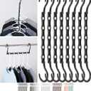 Mr. Pen- Space Saving Hangers, Black, 8 Pack, Clothes Organizers, Shirt Hangers, Magic Closet Space Savers, Back to School Supplies