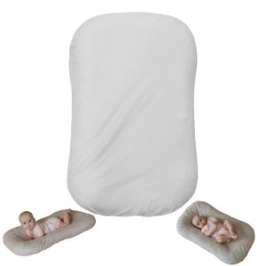 Snuggle Style Baby Nest, Baby Lounger, Organic Cotton Lounger for Baby, Breathable Portable Secure - Snuggle Collection (Gray)