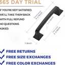 Ravinte 10PCS Pack Matte Black Kitchen Cabinet Handles Drawer Pulls 3-3/4 inch Hole Centers Cabinet Pulls Kitchen Cabinet Hardware Sturdy Big Square Base Dresser Pulls Cabinet Drawer Handles