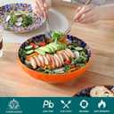 vancasso Large Serving Bowls, 78 Oz Extra Large Salad Bowls Set of 2, Bohemian Decorative Bowls for Salad, Fruit, Pasta and Dinner, Serving Dishes Set for Party, Dishwasher & Microwave SafeRed