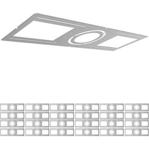 Elaruslux New Construction Mounting Plate with Round Hole - 4/6 Inch Flat Steel Rough in Wafer Light Bracket, LED Recessed Lighting Housing, 24 Pack