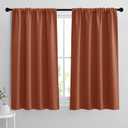 RYB HOME Room Darkening Curtains 54 inches Length, Blackout Window Curtains Drapes Energy Efficient Covering for Bedroom Dorm Glass Door, W 42 x L 54 inch, 2 Panels, Burnt Orange