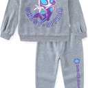 Marvel Spidey and His Amazing Friends Ghost Spider Girls Sweatshirt and Pants Set for Toddler and Big Kids (5, Grey)