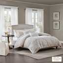 Harbor House Cotton Comforter Set - Trendy Tufted Textured Design, All Season Down Alternative Cozy Bedding with Matching Shams, Suzanna Taupe King/Cal King(110"x96") 3 Piece, King/California King