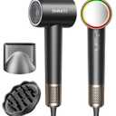 SHRATE Professional High Speed Ionic Hair Dryer | Ultra-Fast Drying | 500 Million Negative Ions | Low Noise | 160000 RPM | Compact Blow Dryer with Magnetic Diffuser for Faster Drying All Hair Types (Black)