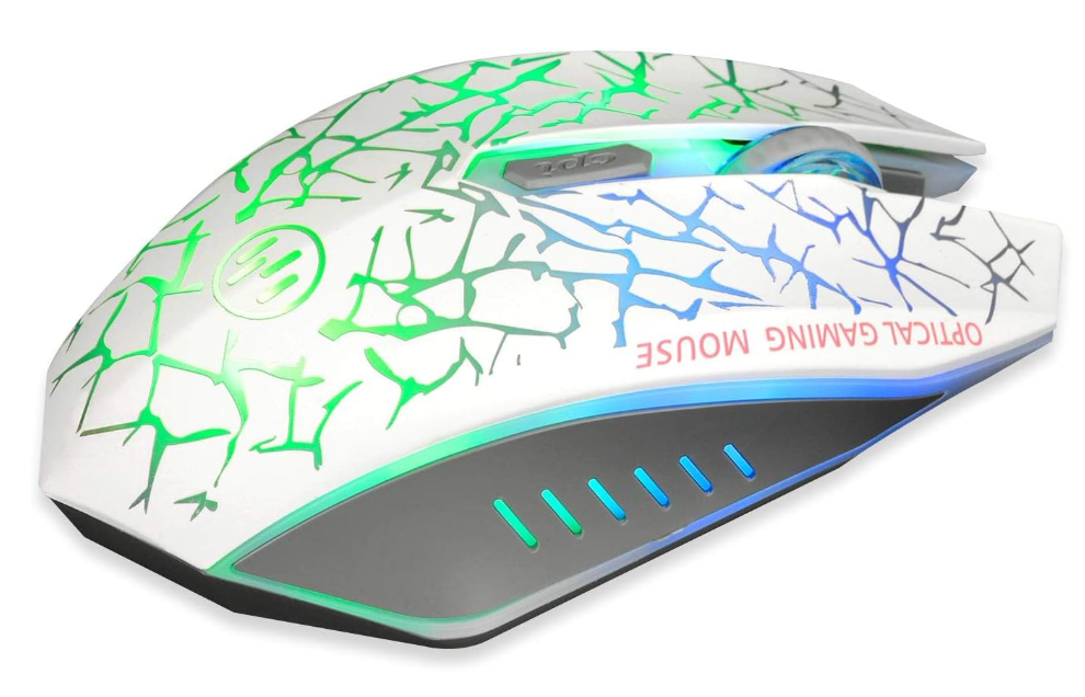 VEGCOO C12 Wireless Gaming Mouse,Rechargeable Mice Silent Click Cordless Mouse with 6 Buttons PC Gaming Mice Advanced Technology with 2.4GHZ Up to 2400DPI for PC Laptop (Green)