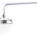 Shower Arm with Flange, 27.5 Inches Wall Mount Replacement Angle Shower Head Extension Arm Wall-Mounted For Fixed Shower Head & Handheld Showerhead Chrome