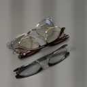 racico Blue Light Glasses for Men & Women - Mixed Material + Metal Frames with UV Protection Coating (*A1 Matte Black/Tea/Clear)