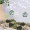 AMS 24 PCS Christmas Hanging Ornaments Wood Slices Set 2.8" Wooden Decorations for Xmas