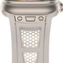 NewWays for Apple Watch Ultra 2 Band 49mm Series 10 46mm 45mm 44mm for Men, Hexagonal Titanium Mesh Wide Sport Liquid Silicone Rubber Band for Apple Watch Band iWatch Ultra Luxury Design