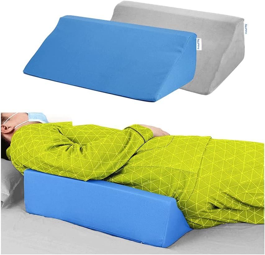 Sleeping Wedge Pillow For Adults Seniors Post Surgery Wedge Pillow Set Bed Sore Prevention Patient Turning Foam Wedge For Bed Positioning Medical Triangle Pillow For Back Support (1 Pillow + 2 Cover)