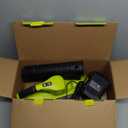 Leaf Blower Cordless - 21V Powerful Electric Leaf Blower with 2 Batteries and Charger, 2 Speed Modes, 2.0Ah Lightweight Battery Powered Leaf Blowers for Lawn Care, Patio, Dust, Blowing Leaves (Green)