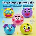 DIY Face Smushers Squishy Toy, Curiosities Dog Face Squishy Cute Slow Rise Relaxing Sensory Fidget Relief for Anxiety Relief, Pink