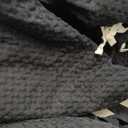 Bedsure Cotton Duvet Cover Set - 100% Cotton Waffle Weave Black Duvet Cover California King, PureWoven Breathable Cal King Bedding Set for All Season, 3 Pieces, 104"x98"