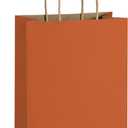 BagDream Gift Bags 8x4.25x10.5 IN 100Ct Kraft Paper Gift Bags with Handles Bulk, Halloween Party Favor Retail Shopping Craft Bags (Orange)
