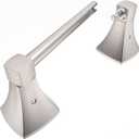 Brushed Nickel Toilet Paper Holder Bathroom Double Post Pivoting Tissue Roll Holder Stainless Steel and Zinc Alloy Wall Mount