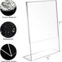 5x7 Acrylic Picture Frames, Set Of 6 Clear Acrylic Frameless Gift for Desktop Display, Vertical Standing Picture or Display Sign Holder with Inserts for Home Office