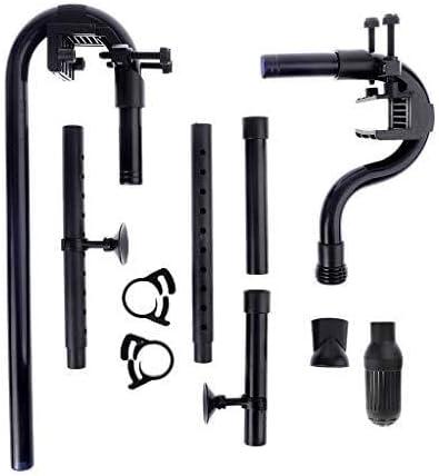Canister Filters Intake Outlet Tube Fish for External Filter Replacement Accessories with Strong Suction Cups, 43.5cm, Black