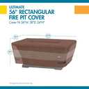 DUCKCOVERS Ultimate Waterproof 56 Inch Rectangular Fire Pit Cover, Outdoor Firepit Cover