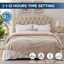 Westinghouse Electric Blanket King Size, Super Cozy Soft Flannel 100"" x 90"" Heated Blanket with 10 Fast Heating Levels & 1-12 Auto-Off, Machine Washable, ETL&FCC Certification, Beige