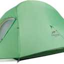 Naturehike Cloud-Up 2 Person Tent Lightweight Backpacking Tent with Footprint - Free Standing Ultralight Camping Hiking Backpack Tents Two Person Tent (Green - 210T Polyester)
