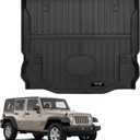 Custom for 2007-2018 Jeep Wrangler JK 4 Door Cargo Mats Trunk Liner All Weather TPE Protection Mat Accessories (for 2007-2018 Jeep Wrangler JK 4 Door)